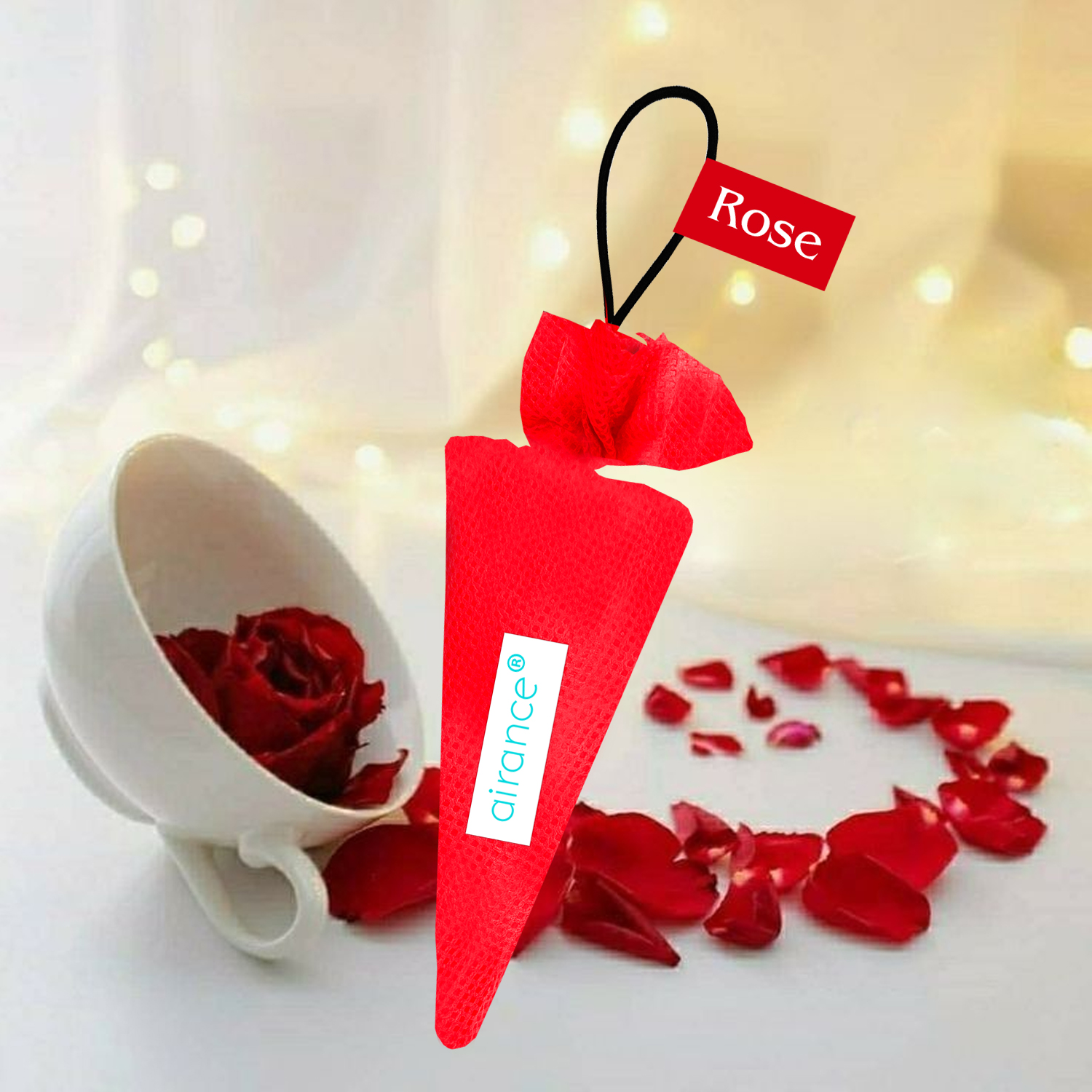 Car Air Freshener - Camphor Cone - Rose - Image 4