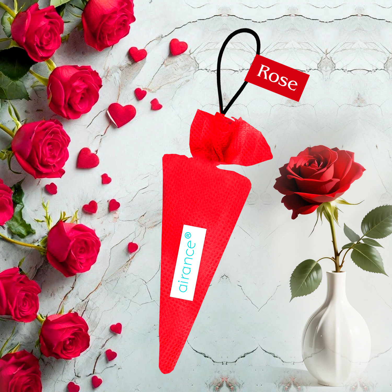 Car Air Freshener - Camphor Cone - Rose - Image 6