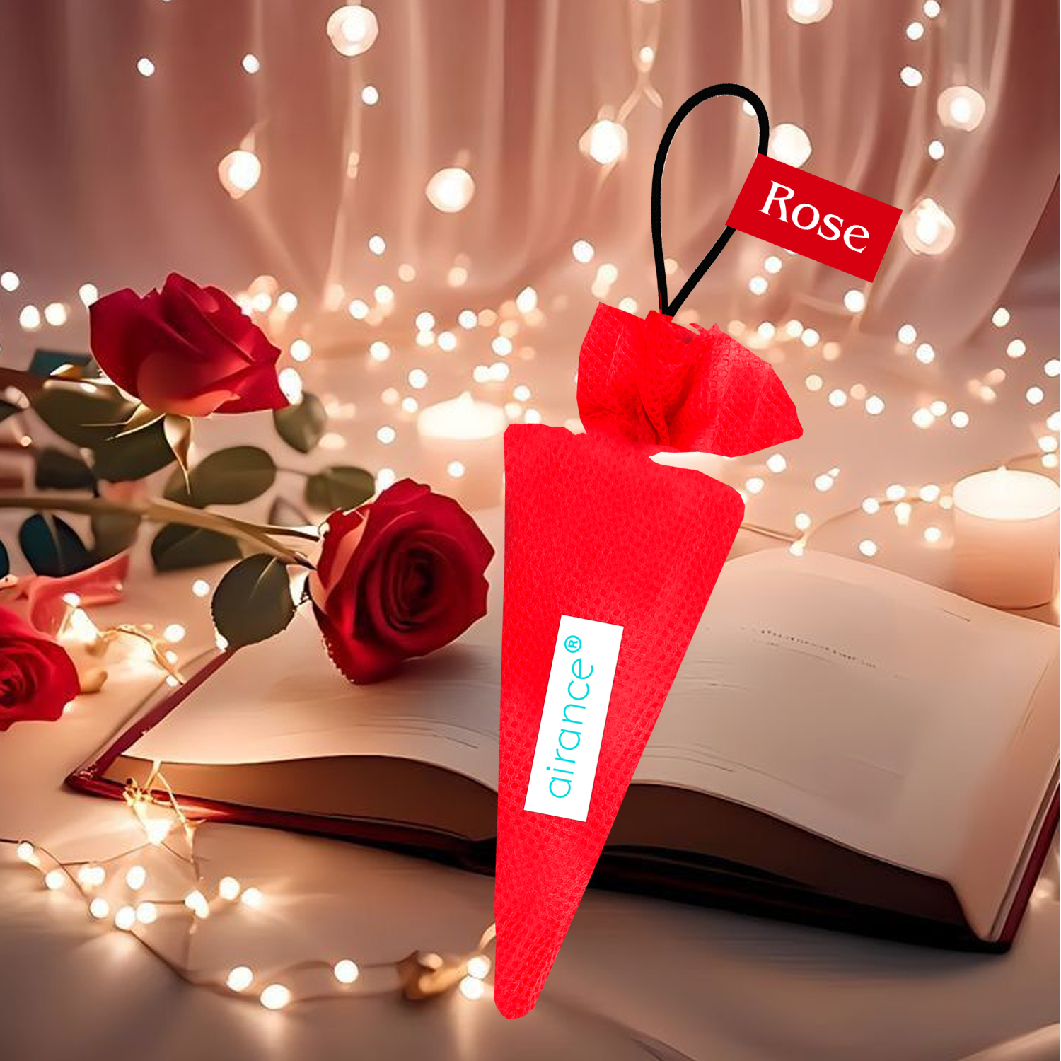 Car Air Freshener - Camphor Cone - Rose - Image 5